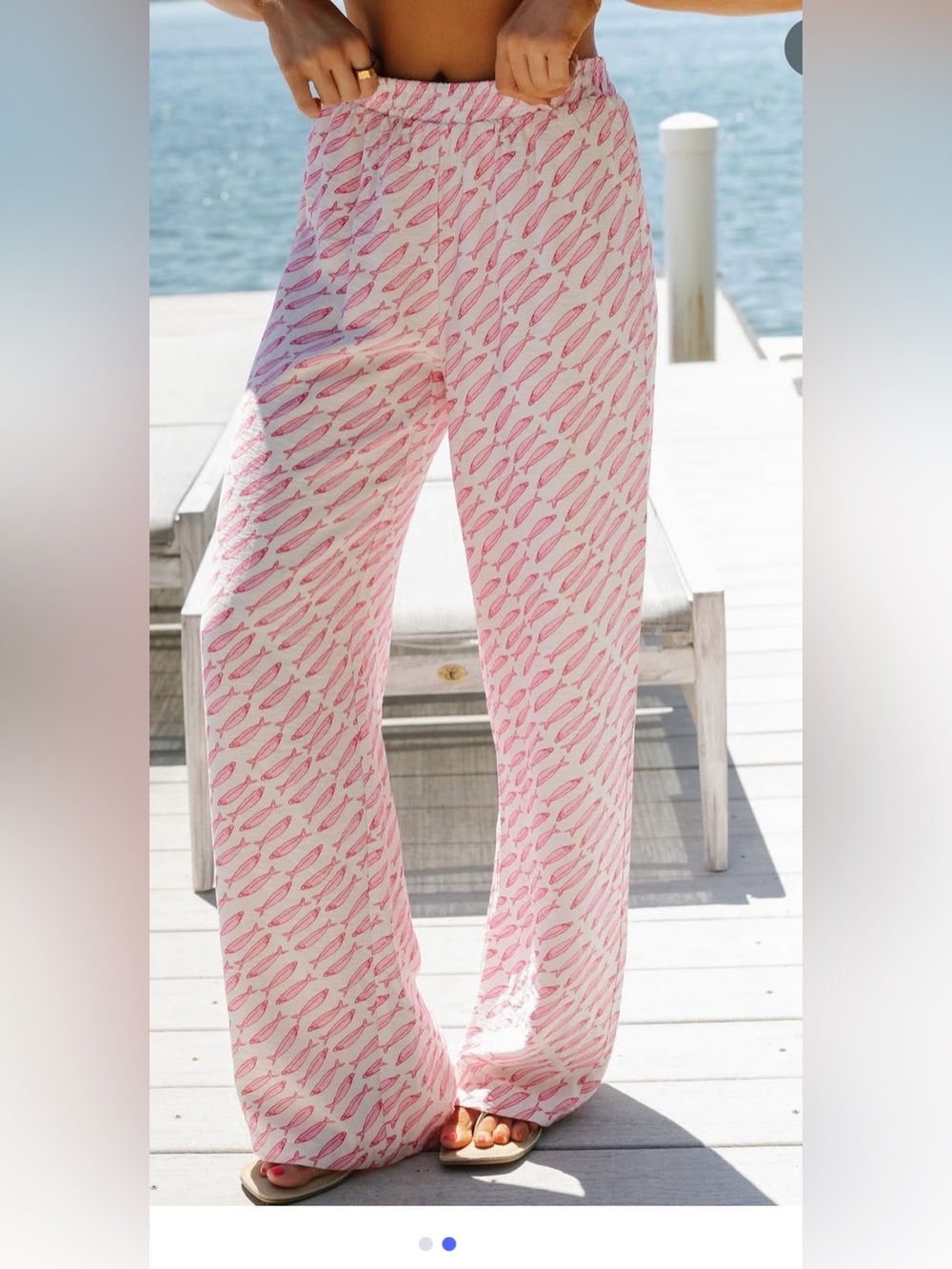 Women’s PrettyLittleThing Pink Fish-Print pants